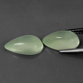 ct natürliche grüner Prehnit-Edelsteine, Birnenform, Transparent