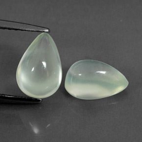  ct natürliche grüner Prehnit-Edelsteine, Birnenform, Transparent