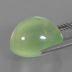 13,26 ctw natürlicher grüner Prehnit, Transparent, Transparent / Lichtdurchlässig