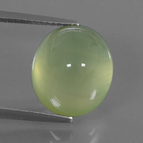 8,51 ctw natürlicher grüner Prehnit, Transparent, Transparent / Lichtdurchlässig