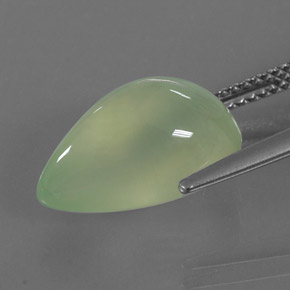 7,24 ctw natürlicher grüner Prehnit, Transparent, Transparent / Lichtdurchlässig
