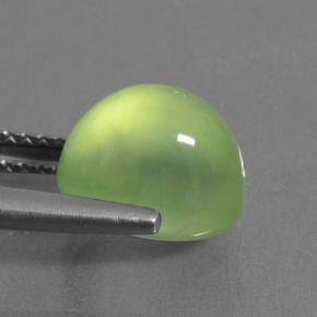 4,27 ctw natürlicher grüner Prehnit, Oval Schliff, Lichtdurchlässig