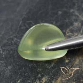 9,17 ctw natürlicher Yellow Green  Prehnit, Birnenform, Transparent