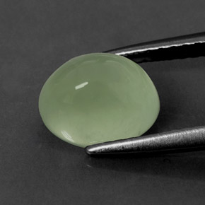 2,11 ctw natürlicher grüner Prehnit, Transparent, Transparent / Lichtdurchlässig