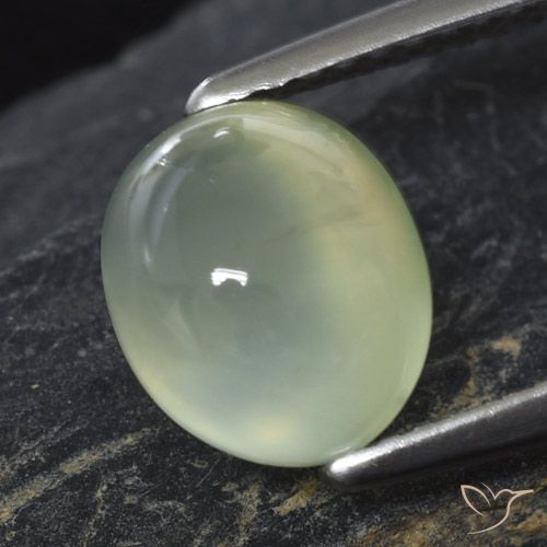 3.21ct Natürlicher Pale Green  Prehnit, Oval, Transparent