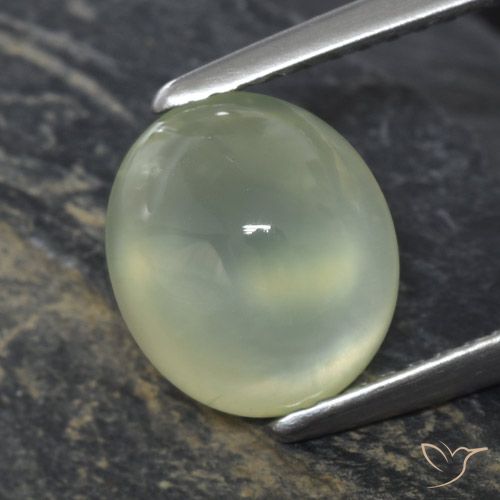 2.77ct Natürlicher Pale Pear Green  Prehnit, Oval, Transparent