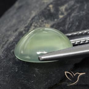 9,17 ctw natürlicher Sehr helles Salbeigrün Prehnit, Oval, Transparent