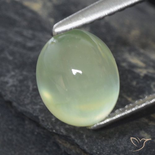 1.59ct Natürlicher Pale Green  Prehnit, Oval, Transparent