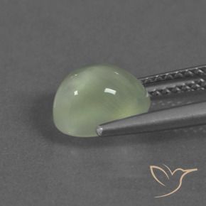 9,17 ctw natürlicher Light Green  Prehnit, Oval, Transparent / Lichtdurchlässig