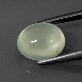 3,10 ctw natürlicher grüner Prehnit, Oval Schliff, Transparent