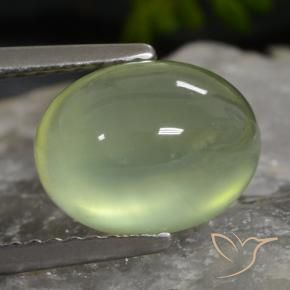 3,26 ctw natürlicher grüner Prehnit, Oval Schliff, Lichtdurchlässig