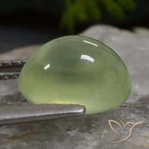 3,26 ctw natürlicher grüner Prehnit, Oval Schliff, Lichtdurchlässig