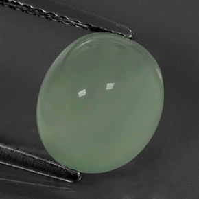 4,05 ctw natürlicher grüner Prehnit, Transparent, Transparent / Lichtdurchlässig