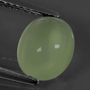 2,00 ctw natürlicher grüner Prehnit, Oval Schliff, Transparent