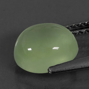 2,00 ctw natürlicher grüner Prehnit, Oval Schliff, Transparent