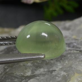 3,45 ctw natürlicher grüner Prehnit, Oval Schliff, Lichtdurchlässig
