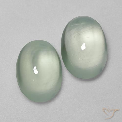 5.47 ct natürliche Sehr helles Grün Prehnit-Edelsteine, Oval, Transparent