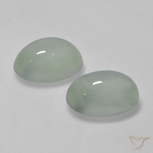 5.47 ct natürliche Sehr helles Grün Prehnit-Edelsteine, Oval, Transparent