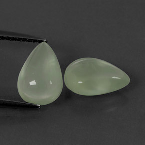  ct natürliche grüner Prehnit-Edelsteine, Transparent, Transparent / Lichtdurchlässig