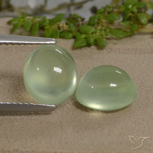5.20ctw Natürlicher Yellow Green  Prehnit, Oval, Lichtdurchlässig
