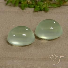 5.20 ct natürliche Yellow Green  Prehnit-Edelsteine, Oval, Lichtdurchlässig