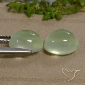 5.20 ct natürliche Yellow Green  Prehnit-Edelsteine, Oval, Lichtdurchlässig