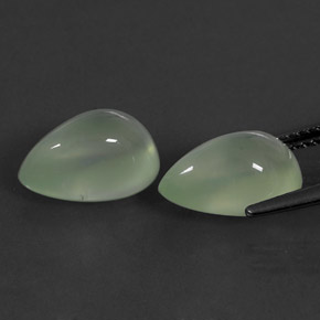  ct natürliche grüner Prehnit-Edelsteine, Transparent, Transparent / Lichtdurchlässig