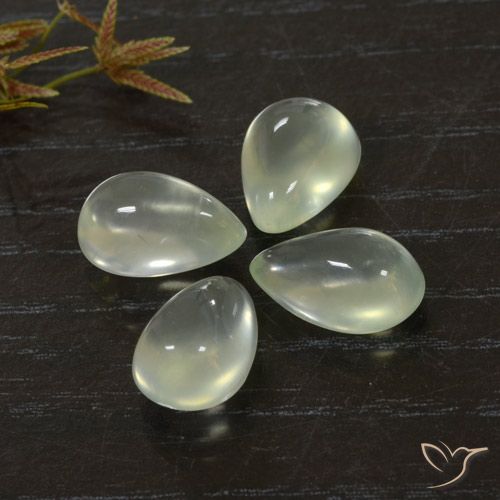 9.91ctw Natürlicher Light Green  Prehnit, Birnenform, Transparent