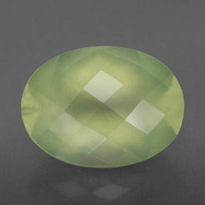 9,60 ctw natürlicher grüner Prehnit, Transparent, Transparent / Lichtdurchlässig