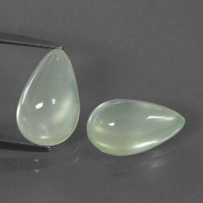 6,28 ct natürliche weißer Prehnit-Edelsteine, Transparent, Transparent / Lichtdurchlässig