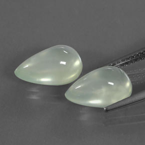 6,28 ct natürliche weißer Prehnit-Edelsteine, Transparent, Transparent / Lichtdurchlässig