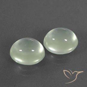 4,40 ct natürliche weißer Prehnit-Edelsteine, Transparent, Transparent / Lichtdurchlässig
