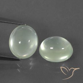 4,40 ct natürliche weißer Prehnit-Edelsteine, Transparent, Transparent / Lichtdurchlässig