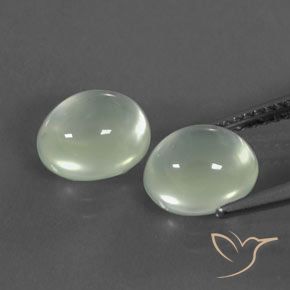 4,40 ct natürliche weißer Prehnit-Edelsteine, Transparent, Transparent / Lichtdurchlässig