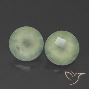 3,90 ct natürliche grüner Prehnit-Edelsteine, Transparent, Transparent / Lichtdurchlässig