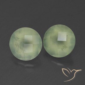 3,90 ct natürliche grüner Prehnit-Edelsteine, Transparent, Transparent / Lichtdurchlässig
