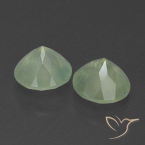 3,90 ct natürliche grüner Prehnit-Edelsteine, Transparent, Transparent / Lichtdurchlässig