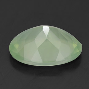 5,36 ctw natürlicher grüner Prehnit, Oval Schliff, Transparent