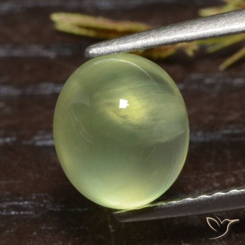 2.71ct Natürlicher hellgrün Prehnit, Oval, Lichtdurchlässig