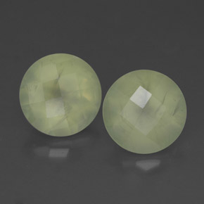 3,90 ct natürliche grüner Prehnit-Edelsteine, Transparent, Transparent / Lichtdurchlässig