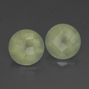 3,90 ct natürliche grüner Prehnit-Edelsteine, Transparent, Transparent / Lichtdurchlässig