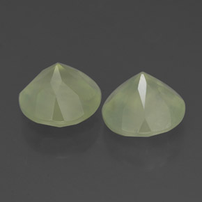 3,90 ct natürliche grüner Prehnit-Edelsteine, Transparent, Transparent / Lichtdurchlässig