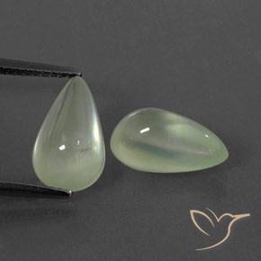 6.20ctw Natürlicher Pale Yellowish Green    Prehnit, Birnenform, Transparent / Lichtdurchlässig