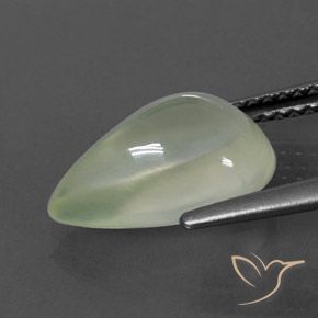 9,17 ctw natürlicher Warm Green     Prehnit, Birnenform, Transparent / Lichtdurchlässig