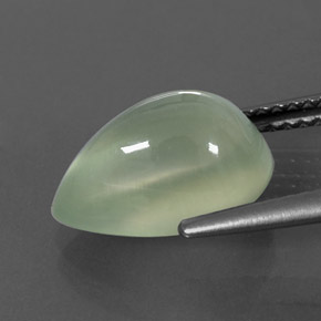 4,38 ctw natürlicher grüner Prehnit, Transparent, Transparent / Lichtdurchlässig