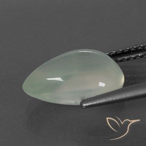9,17 ctw natürlicher Light Green  Prehnit, Birnenform, Transparent / Lichtdurchlässig