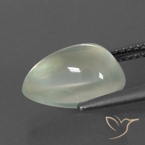 9,17 ctw natürlicher Light Green  Prehnit, Birnenform, Transparent / Lichtdurchlässig