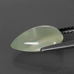 3,38 ctw natürlicher grüner Prehnit, Transparent, Transparent / Lichtdurchlässig