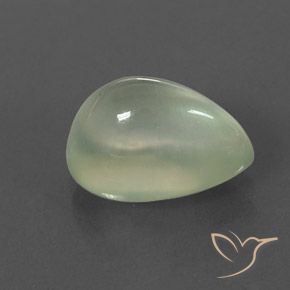 9,17 ctw natürlicher Olive Green  Prehnit, Birnenform, Transparent / Lichtdurchlässig