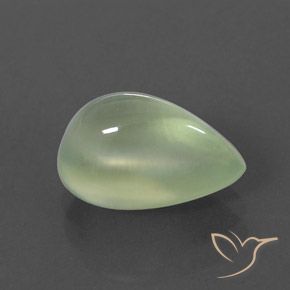 9,17 ctw natürlicher Pale Green  Prehnit, Birnenform, Transparent / Lichtdurchlässig